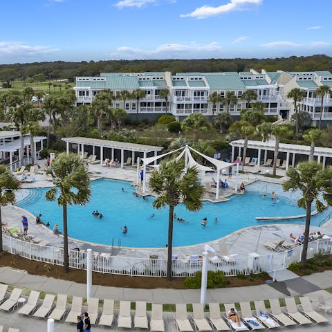 Take a dip the shared seafront swimming pool