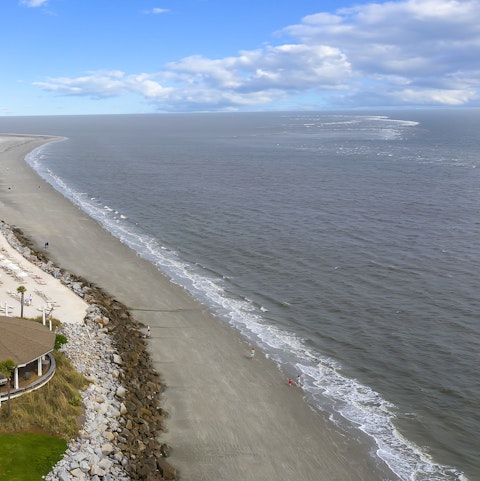 Enjoy a day at the beach – a 1-mile walk away