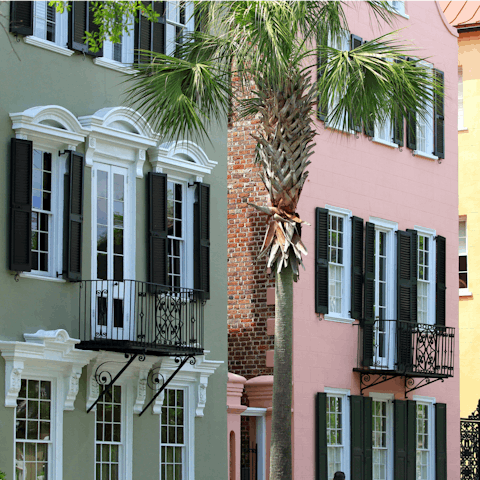 Walk to downtown historic Charleston in just twenty minutes