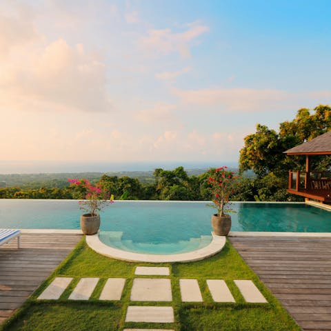 Enjoy incredible views while swimming in the pool