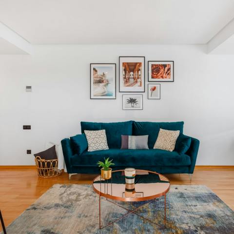 Lounge in the living area after a day of exploring Madrid's sights