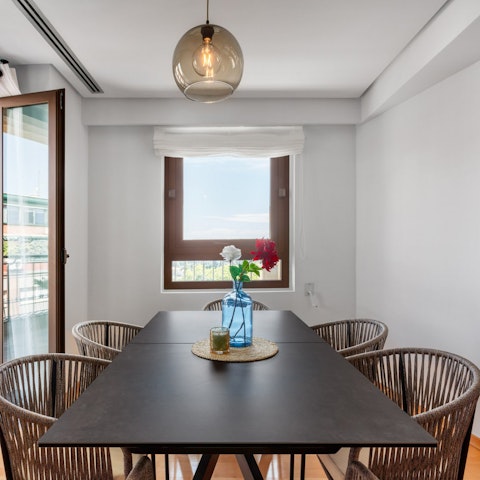 Serve up some tapas and sangria at the dining area