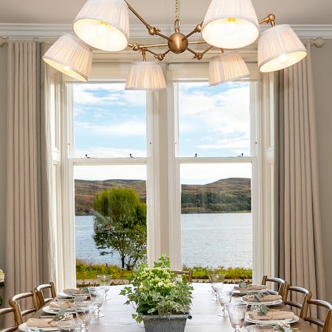 Dine with picture-perfect views across the Kyles of Bute
