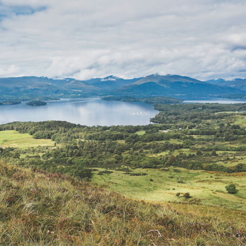 Discover the wild beauty of the Trossachs National Park – a thirty-minute drive away