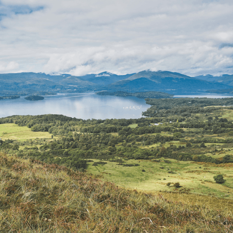 Discover the wild beauty of the Trossachs National Park – a thirty-minute drive away