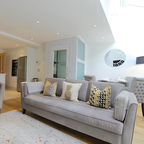 Make yourself at home in the bright living space