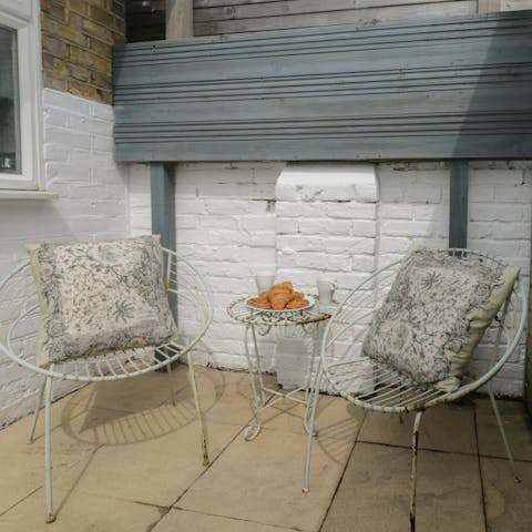 Soak up the sun in the private enclosed garden