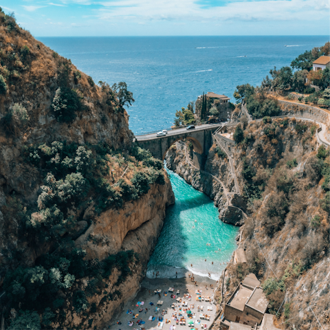 Stay in Furore, sandwiched between Amalfi and Praiano