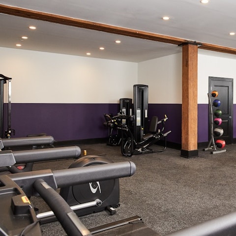 Squeeze in a workout at the building's gym