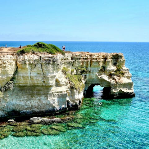Pack a beach bag and explore the beautiful coast of Puglia
