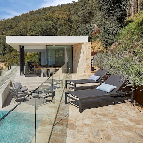 Soak up the sun from the terrace as you indulge in a good book