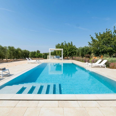 Cool off in the private swimming pool