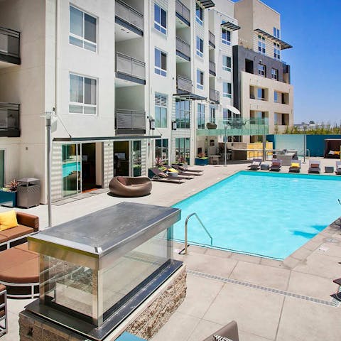 Soak up the LA sunshine from the shared pool