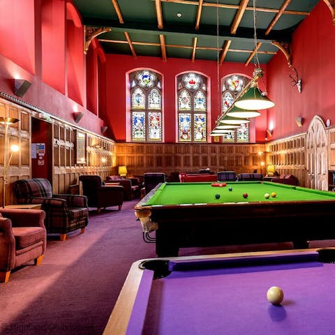 Unwind in the communal games room
