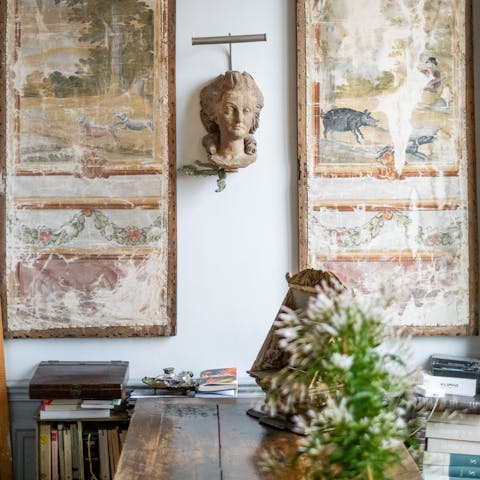Spend hours admiring the curios and artwork of this fascinating home