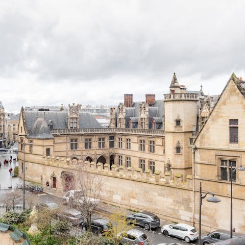 Enjoy views of the iconic Musée de Cluny