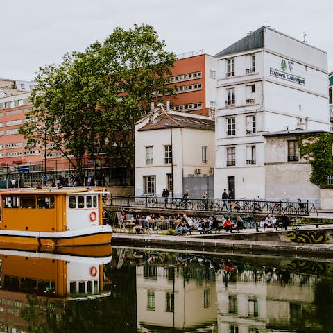 Stay in the 10th arrondissement of Paris, just five minutes away from the Canal Saint Martin