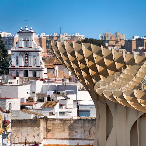 Visit the amazing Setas de Sevilla, 350 metres from this home