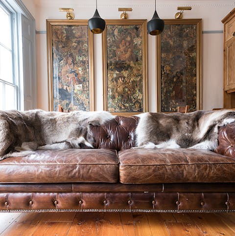 Snuggling Up On The Chesterfield