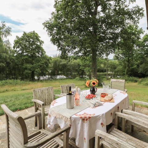 Serve up an afternoon tea on the outdoor terrace