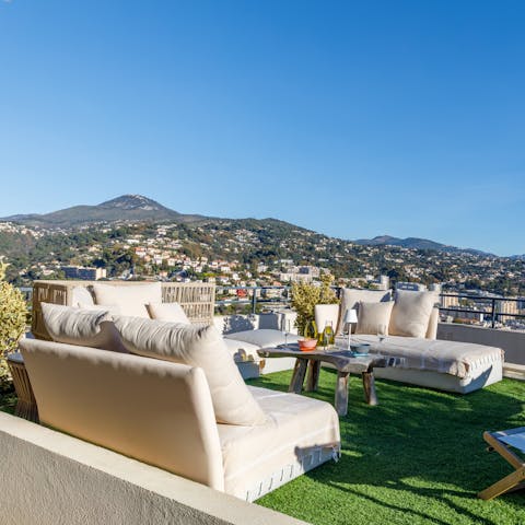 Soak up the view from the private terrace