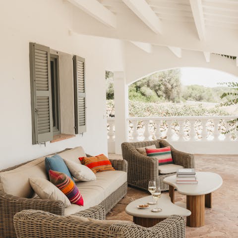 Share sangria on the many sun-kissed terraces