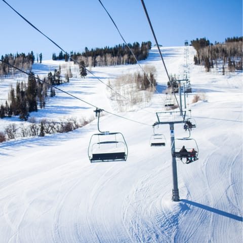 Take the trolley outside your door to the ski lift in town