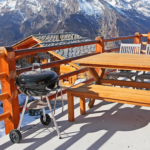 Fire up the barbecue for a feast on your balcony