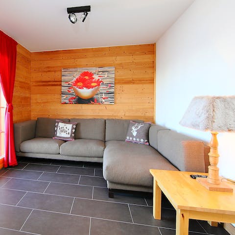 Cuddle together in the movie room