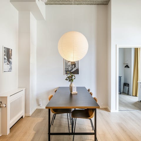 Gather your group for lunch around the dining table