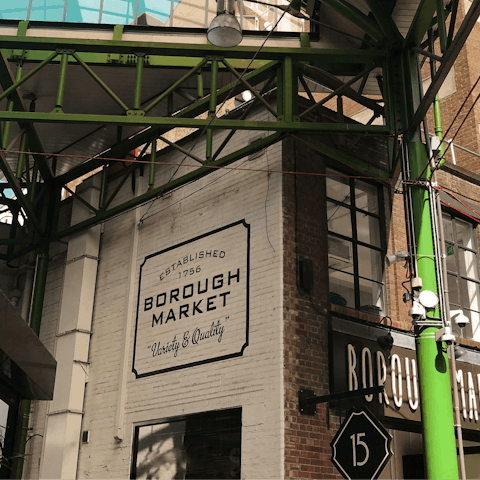 Stroll down to Borough Market in less than five minutes