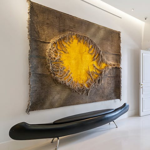 Unique art pieces throughout