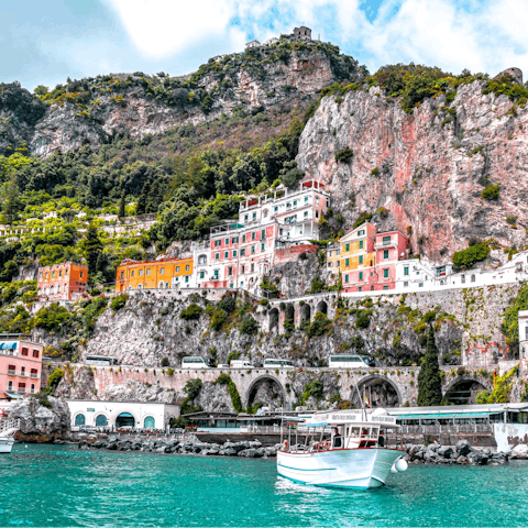 Explore pretty Amalfi, a short walk away