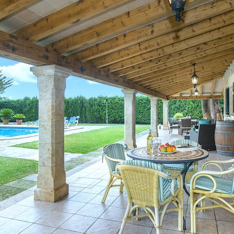 Start your day with breakfast out on the patio