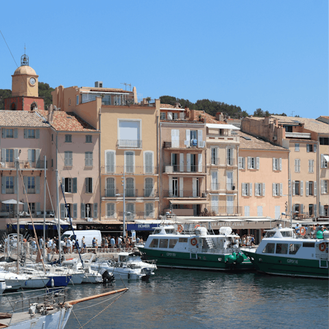Stroll through the charming harbour of Saint Tropez