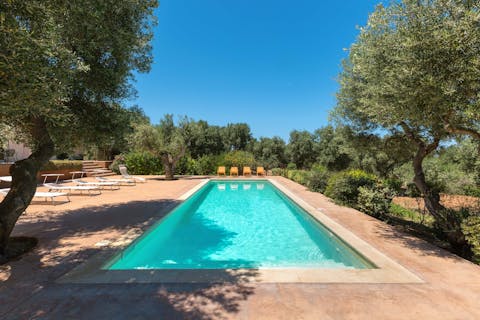 Swim in the private pool to cool off from the Italian sun