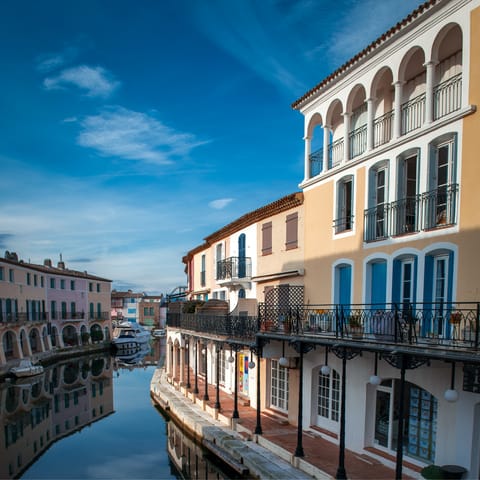 Explore Port Grimaud before sunning yourself in Saint-Tropez