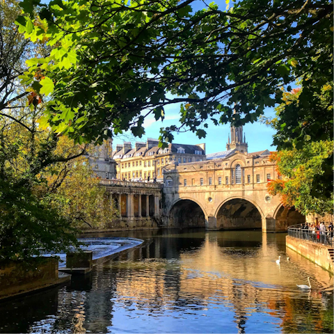 Explore Bath, including the Roman Baths, which are within walking distance