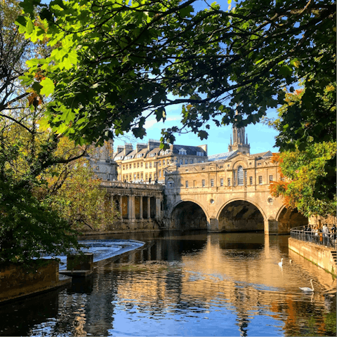 Explore Bath, including the Roman Baths, which are within walking distance