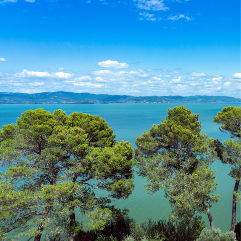 Drive to Lake Trasimeno in under ten minutes
