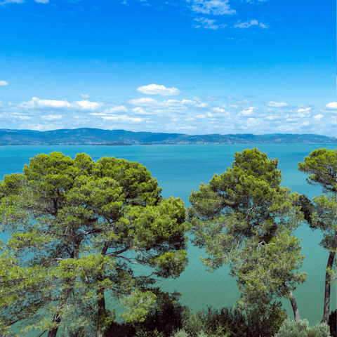 Drive to Lake Trasimeno in under ten minutes