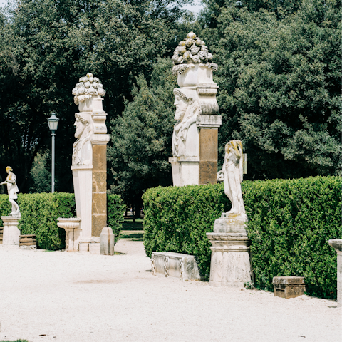 Take a stroll through the historic centre to Villa Borghese