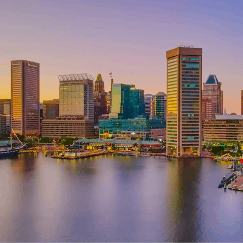 Experience the vibrant heart of Baltimore from Inner Harbor