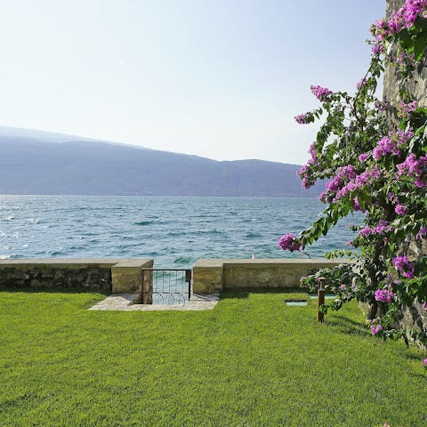 Set sail on a boat trip from the private dock