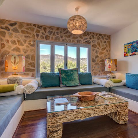 Escape the heat in the chill-out area off the lounge