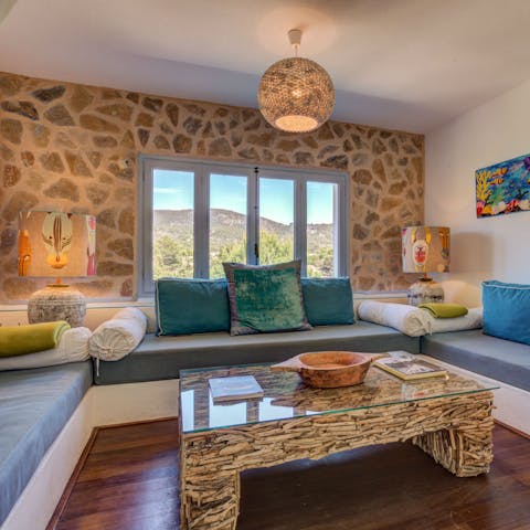 Escape the heat in the chill-out area off the lounge