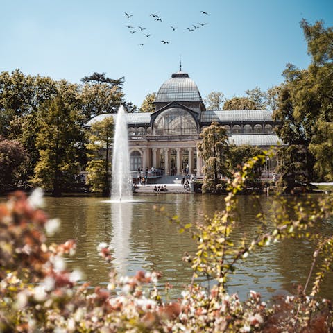 Escape the hustle and bustle in El Retiro Park – it's less than five minutes away