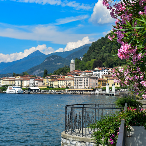 Spend a day on the water in Lake Como, only 10 kilometres away