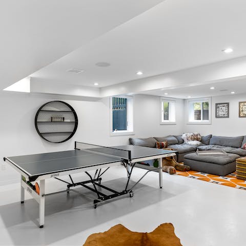 Challenge your loved one to a game of ping-pong