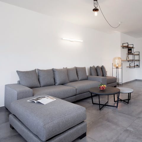 Unwind on your plump sofa after a day discovering the city's Bahaus architecture